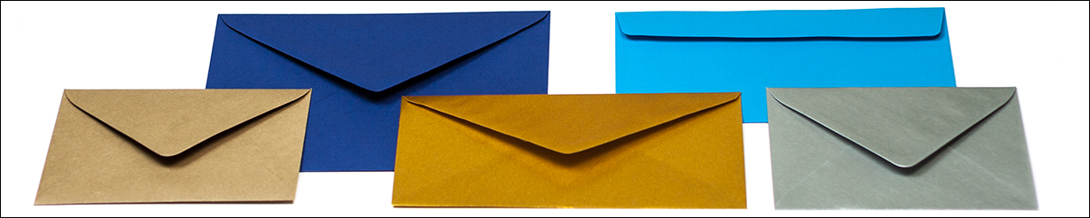 Grand choix d'enveloppes colorées