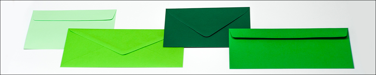 Achetez en ligne des enveloppes professionnelles vertes foncées, C6 et DIN Long, à prix avantageux.
