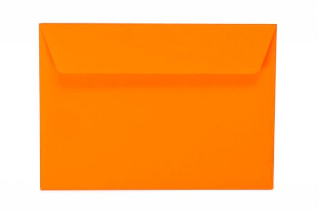 Enveloppes DIN C6 autocollantes, Neon Orange