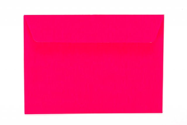 Enveloppes DIN C6 autocollantes, Neon Pink