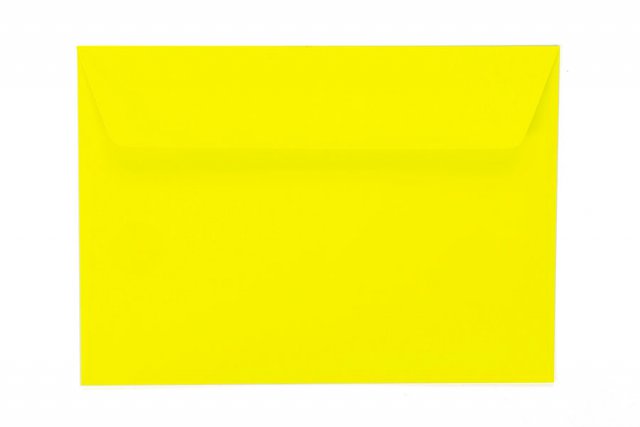 Enveloppes DIN C6 autocollantes, Jaune fluo