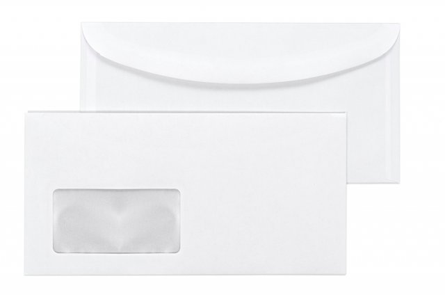 Enveloppes DIN Lang+, Blanches avec fenêtre