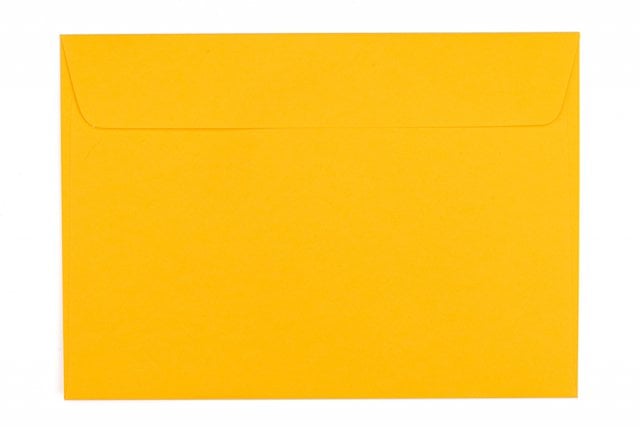 Enveloppes DIN C5 autocollantes, jaune foncé