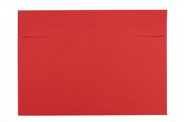 Enveloppes DIN C5 adhésives, rouge
