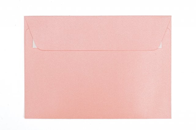 Enveloppes DIN C6 autocollantes, nacre rose