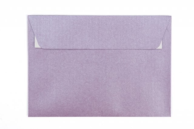 Enveloppes DIN C6 autocollantes, nacrées lilas