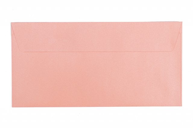 Enveloppes DIN long adhésives, rose nacré