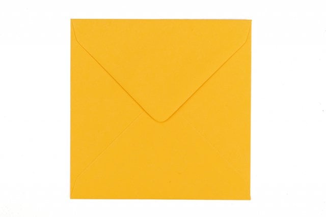 Enveloppes Carrées 130x130 mm, Jaune foncé