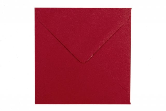 Enveloppes Carré 130x130 mm, Rouge foncé
