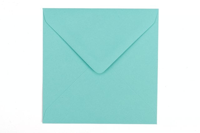 Enveloppes Carré 130x130 mm, Bleu-vert