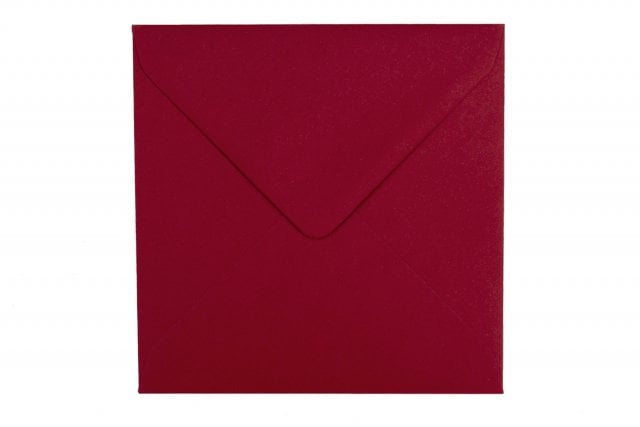 Enveloppes Carré 155x155 mm, Rouge foncé