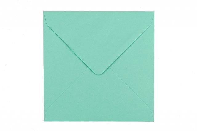 Enveloppes Carré 155x155 mm, Bleu vert