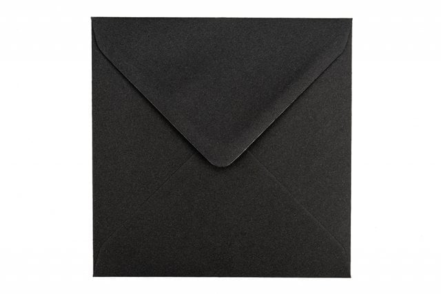 Enveloppes Carré 155x155 mm, Noir