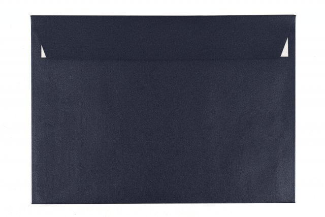 Enveloppes DIN C5 autocollantes, nacrées bleu foncé