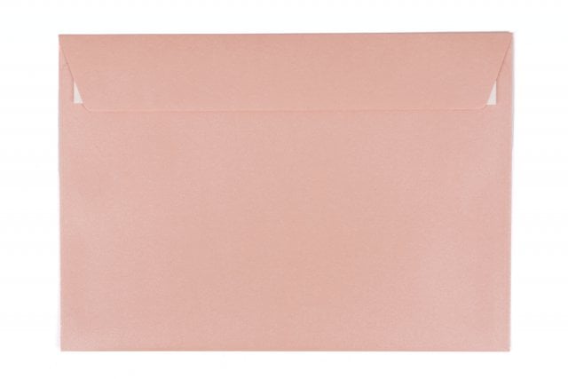 Enveloppes DIN C5 autocollantes, rose nacré