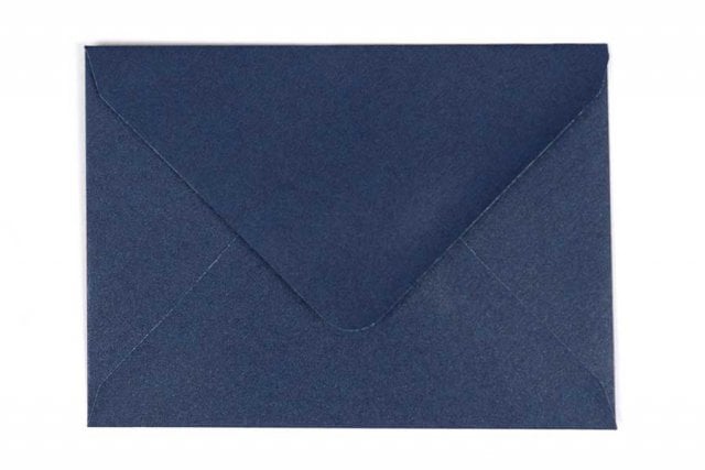 Enveloppes DIN C7, Bleu foncé nacré