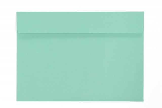Enveloppes DIN C5 autocollantes, bleu-vert