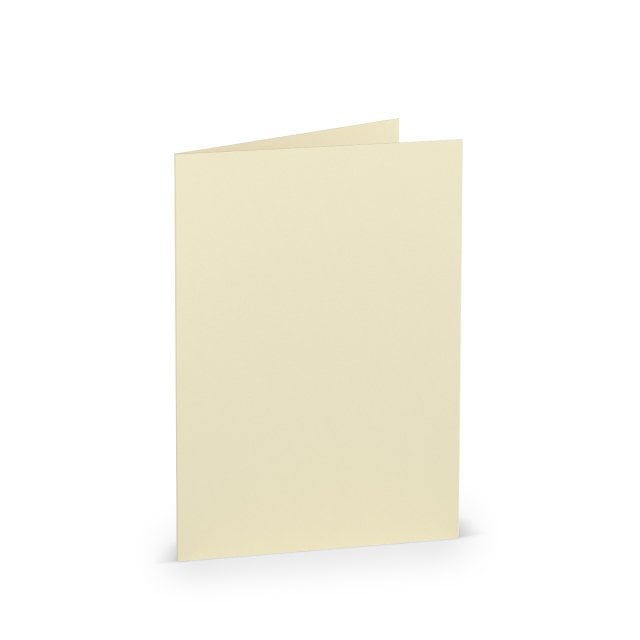 Cartes pliables DIN A6, Crème