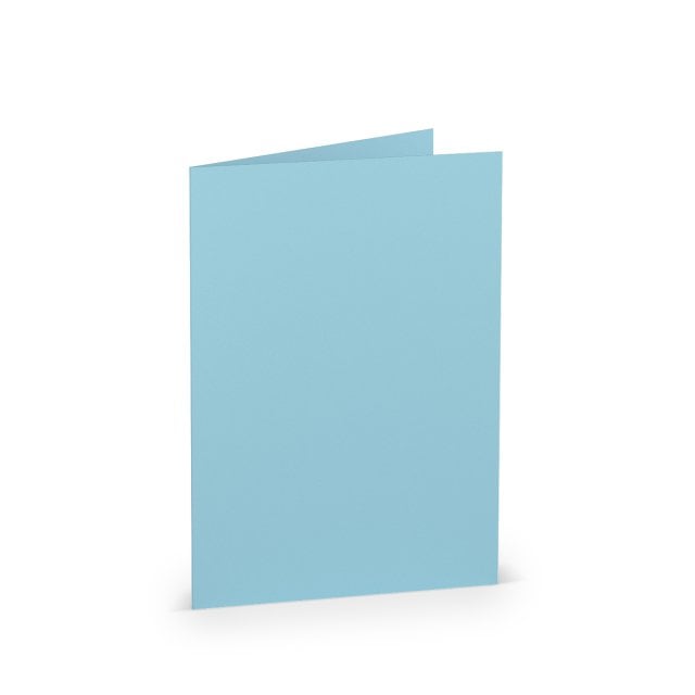 Cartes pliables DIN A6, Bleu clair