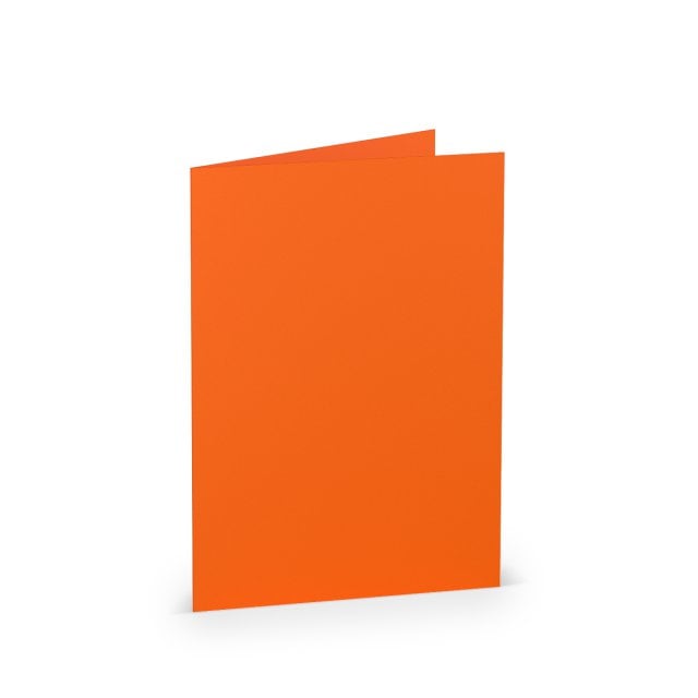 Cartes pliables DIN A6, Orange
