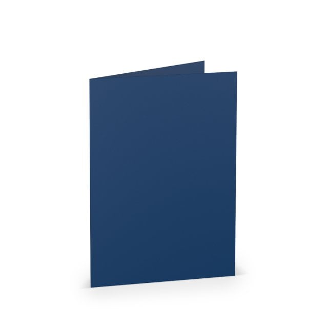 Cartes pliables DIN A6, Bleu foncé