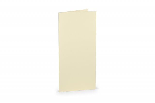 Cartes pliables DIN long, crème