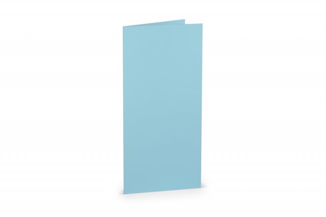 Cartes pliables DIN long, Bleu clair