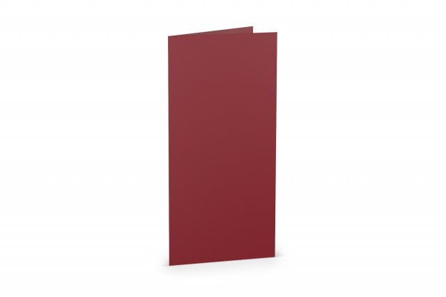 Cartes pliables DIN long, rouge foncé