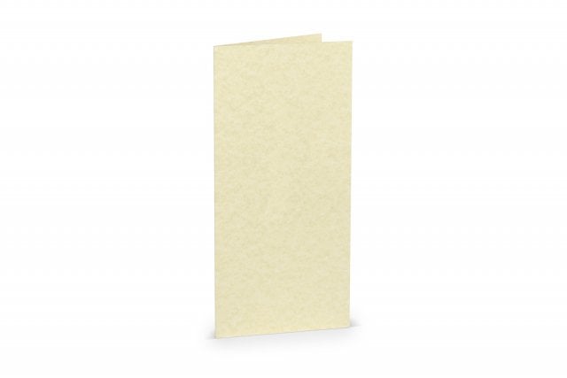 Cartes pliables DIN long, marbrées jaune sable