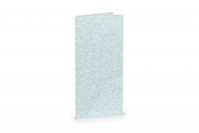 Cartes pliables DIN long, marbrées bleu aqua