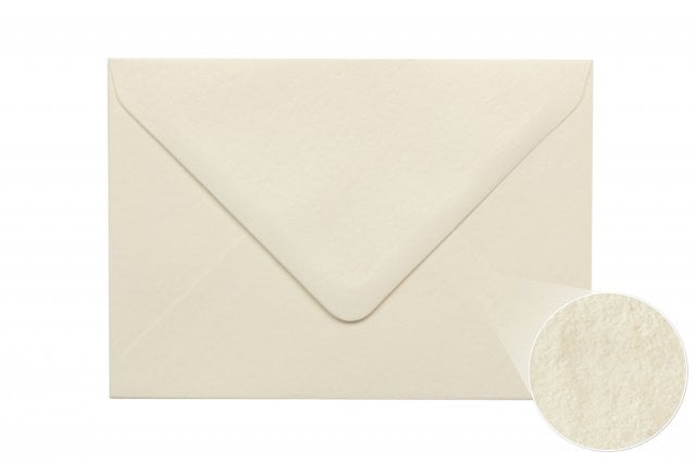 Enveloppes DIN B6, crème, structure martelée