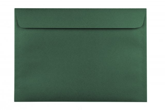 Enveloppes DIN C5 autocollantes, impression vert foncé