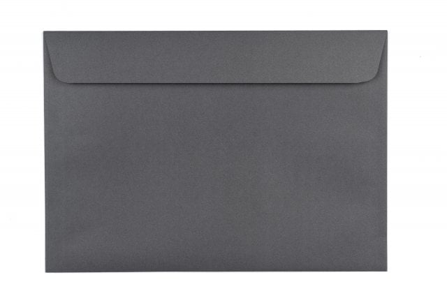 Enveloppes DIN C5 autocollantes, impression gris foncé