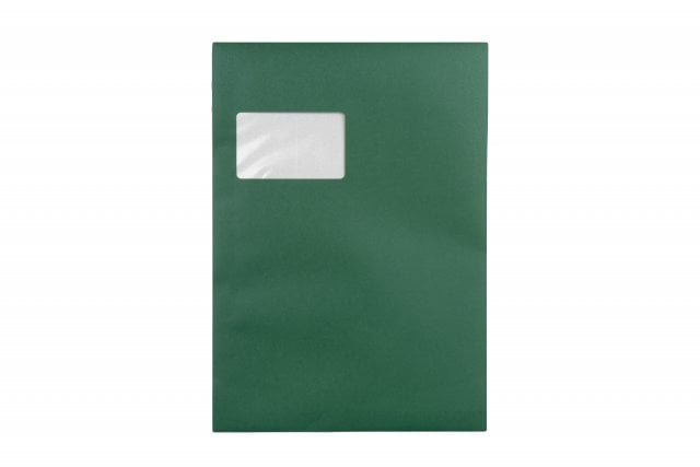 Enveloppes DIN C4 adhésives avec fenêtre, impression vert foncé