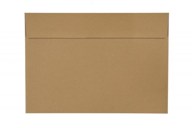 Enveloppes DIN C5 autocollantes, marron