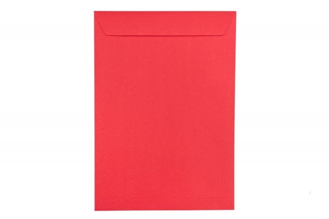Enveloppes DIN C4 adhésives, rouge