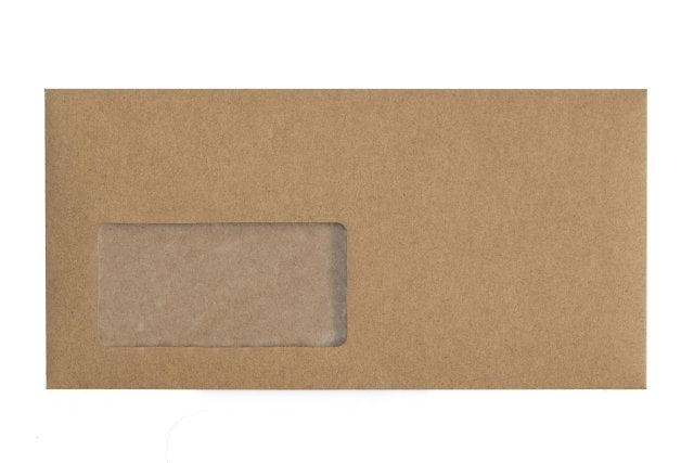 Enveloppes DIN long avec fenêtre, papier kraft