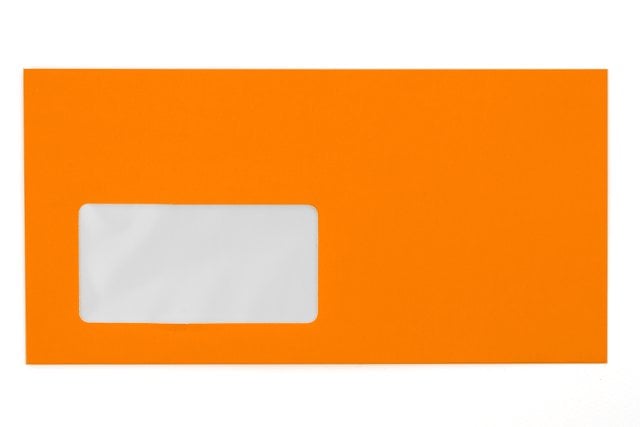 Enveloppes DIN long avec fenêtre, Neon Orange