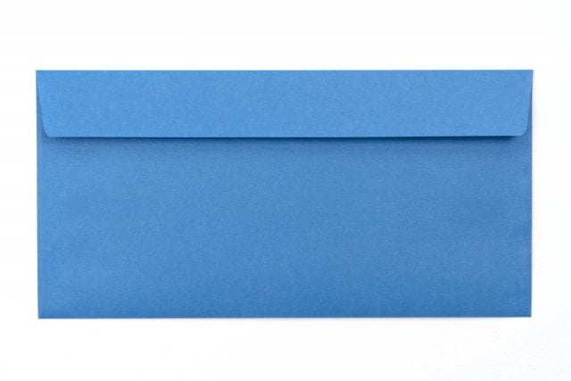 Enveloppes DIN long adhésives, impression bleu
