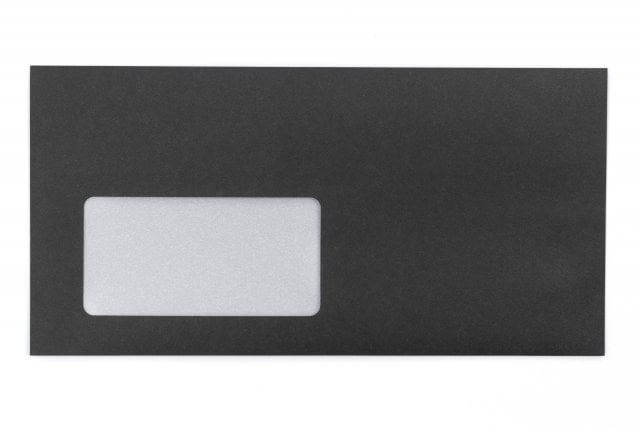 Enveloppes DIN long avec fenêtre, impression noire