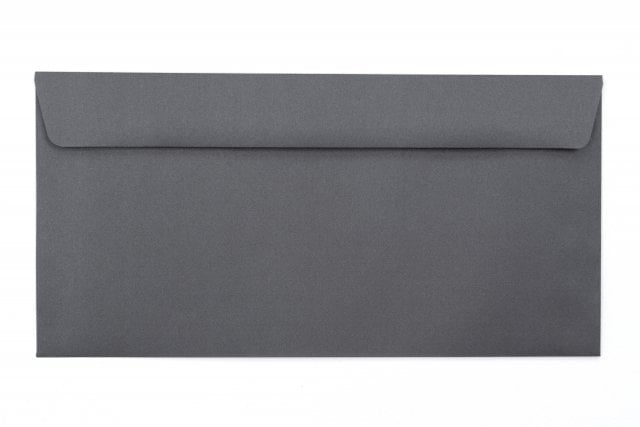 Enveloppes DIN Lang+, impression gris foncé