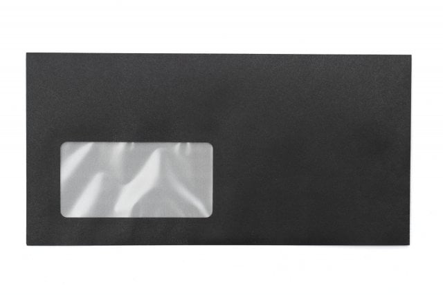 Enveloppes DIN Lang+ avec fenêtre, impression noire