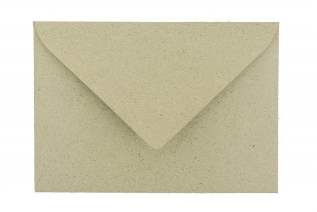 Enveloppes DIN C6, papier à l'herbe