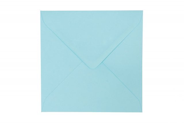 Enveloppes Carré 155x155 mm, Bleu pastel