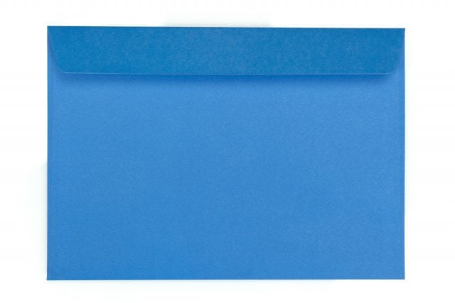 Enveloppes DIN C5 autocollantes, impression bleue