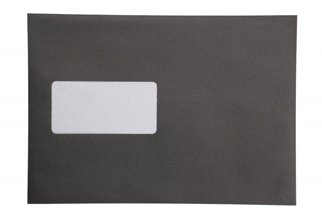 Enveloppes DIN C5 autocollantes avec fenêtre, impression noire