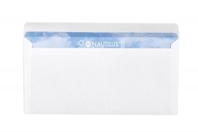 Enveloppes DIN Lang autocollantes, recyclées blanches