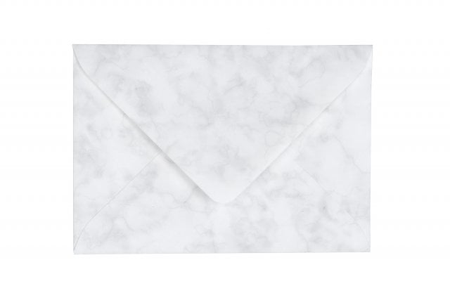 Enveloppes DIN C6, marbrées blanc