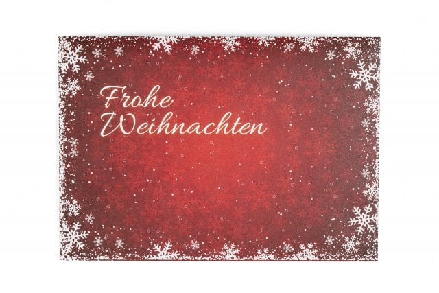 Enveloppes DIN C6, Impression Rouge, Noël Neige
