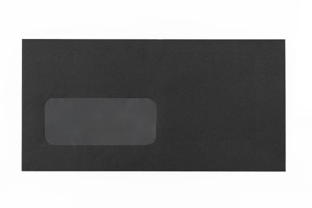 Enveloppes DIN long avec fenêtre, noir